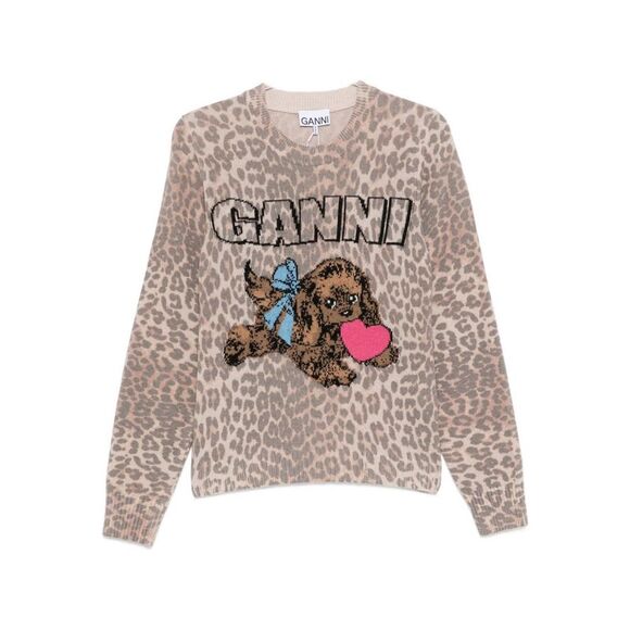 GANNI Sweaters - Ganni Women Wool Crewneck Sweater